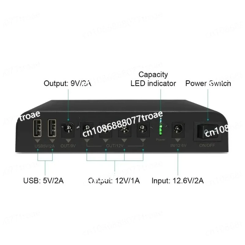 SL3400 TalentCell DC 12V/9V/5V Output Mini UPS Uninterrupted Power Supply 18650 27000mAh 98Wh Lithium Ion Backup Battery