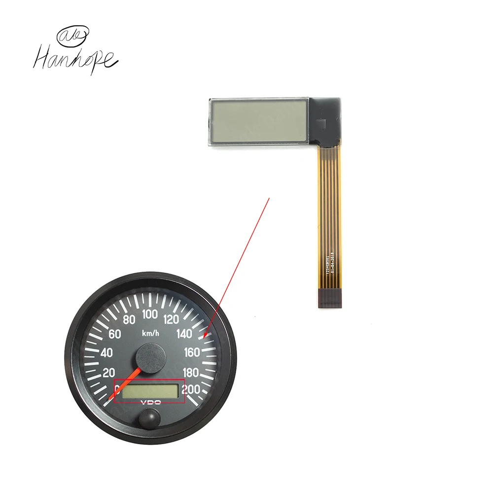 For VDO Tachometer Gauge LCD Display Pixel Repair For Volvo Penta Jcb Tractor Boat LCD Screen Replacement