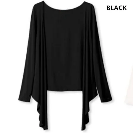 New European Women Thin Irregular Cardigan Long Sleeve Loose Asymmetric Hem Cardigan Women Outerwear Black white pink