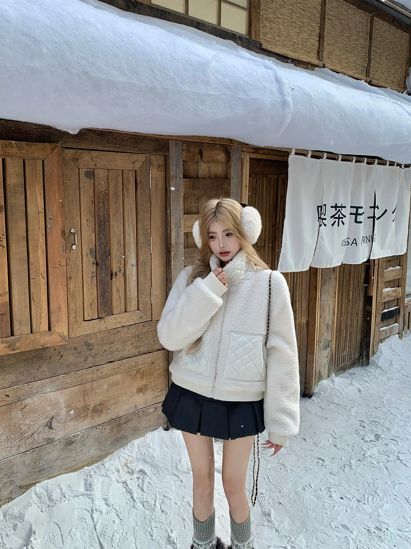 

Women's Thiened Cotton Jaet Autumn Winter New Sle Korean High-End Feeling Seven Simp Slide Fur Stand Collar Coat