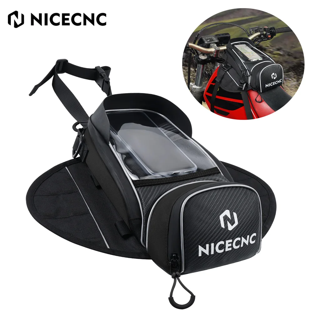 NICECNC Motorcycle Oil Tank Bag Waterproof Phone Waist Pocket Fuel Package Magnetic Univesal Motobike Fule Tool Storage Bag