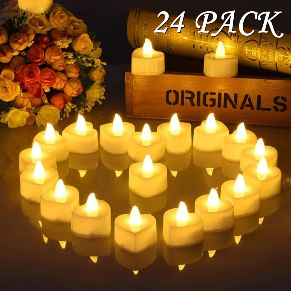 Flameless Flickering Electrical LED Candles For Wedding Party Home Christmas Party Decoration Night Tealight Lamp with Battery