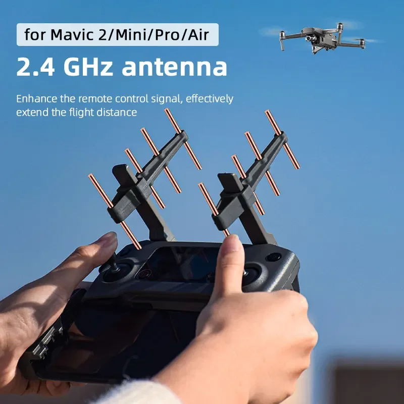 Wtohoby 2.4ghz/5.8ghz amplificador de antena yagi para dji mavic 2 controle impulsionador de sinal fortalecer extensor de alcance acessório drone