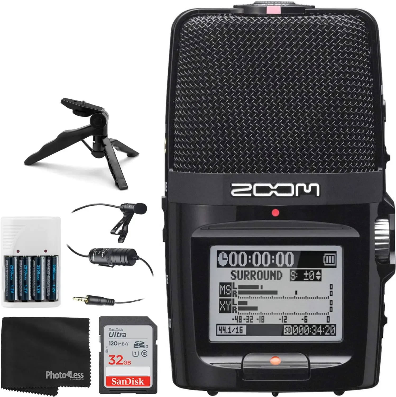 Zoom H2n Handheld Recorder, 2-Input, 4-Track, desconto de verão, 50%