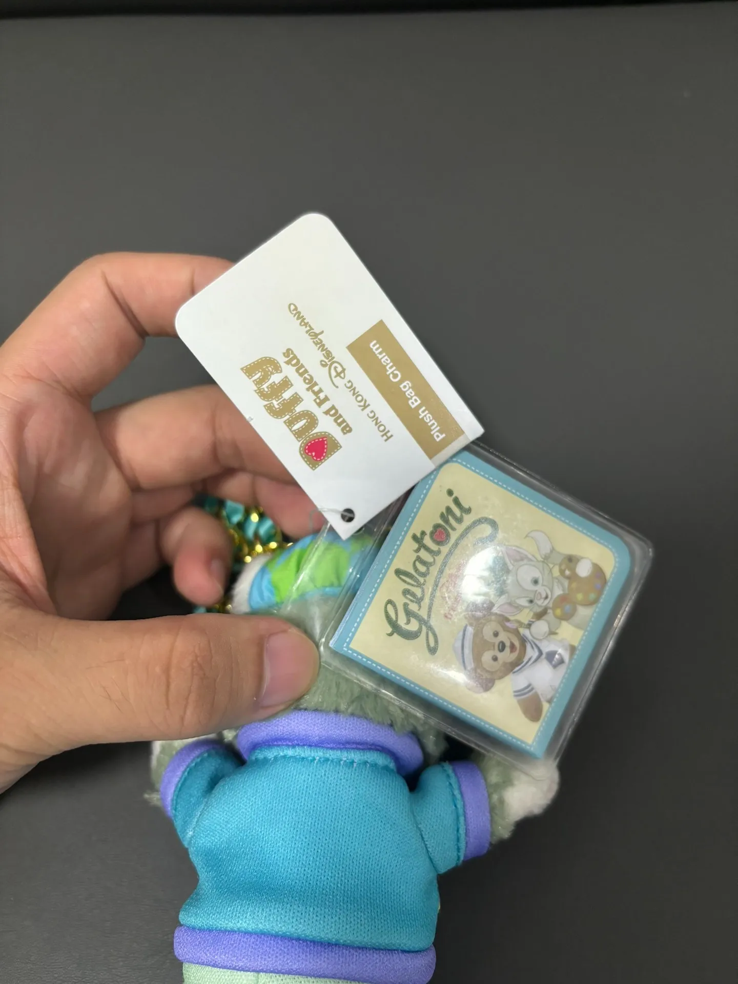 Hong Kong Disneyland 2022 Spring: Duffy's Friend Gelatoni Plush Toy Keychain - Gift and Souvenir view 6