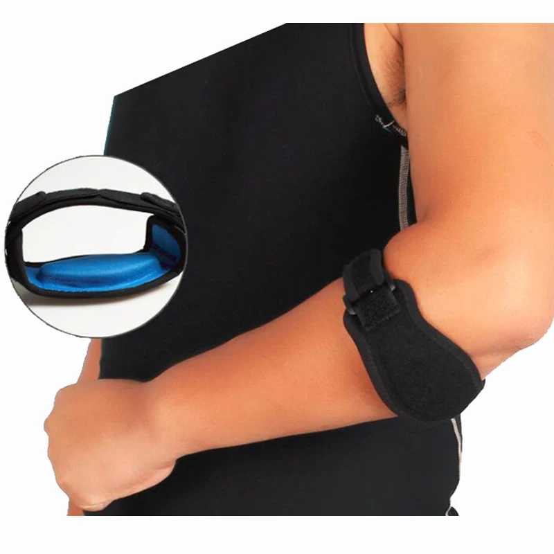 Sports Elbow Brace Silicone Pad Sports Neoprene Golf Tennis Basketball Absorb Sweat Lateral Pain Protection For Men And Women