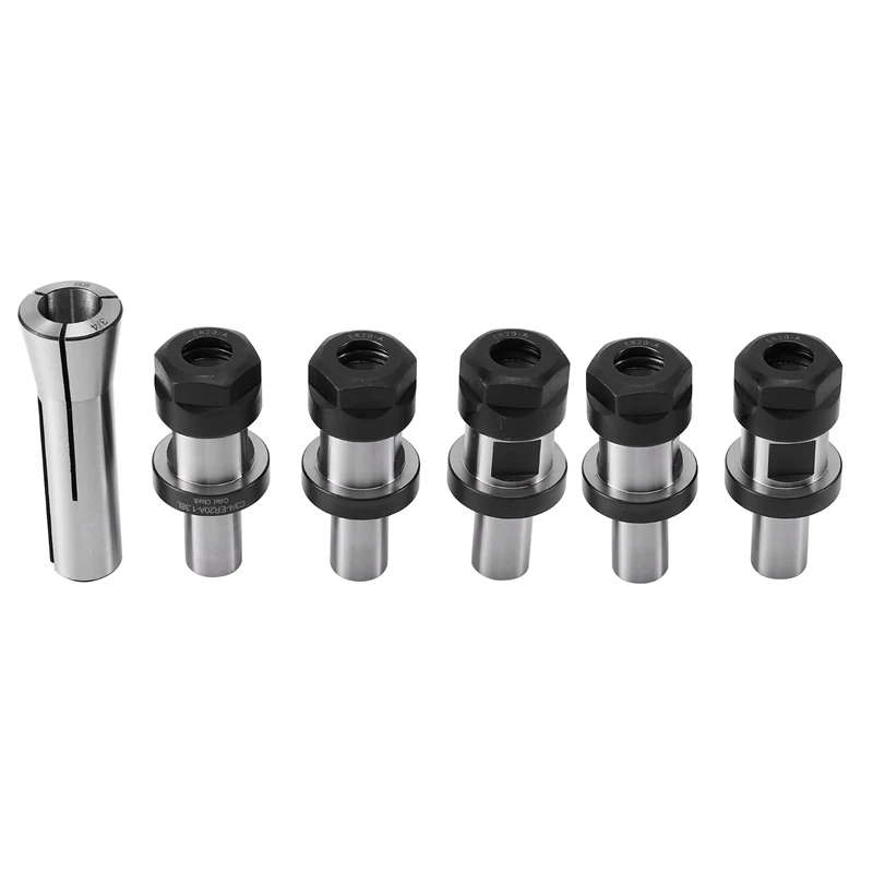 Portabrocas de 3 piezas + 1 portaherramientas R8 3/4, Kit de sistema TTS plano con 2 portaherramientas de piezas C3/4-ER20-1.38L