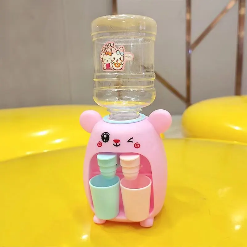 1Pcs Rosa Cozinha Simulação Brinquedo Crianças Kid Role Play Mini Double Headed Water Dispenser