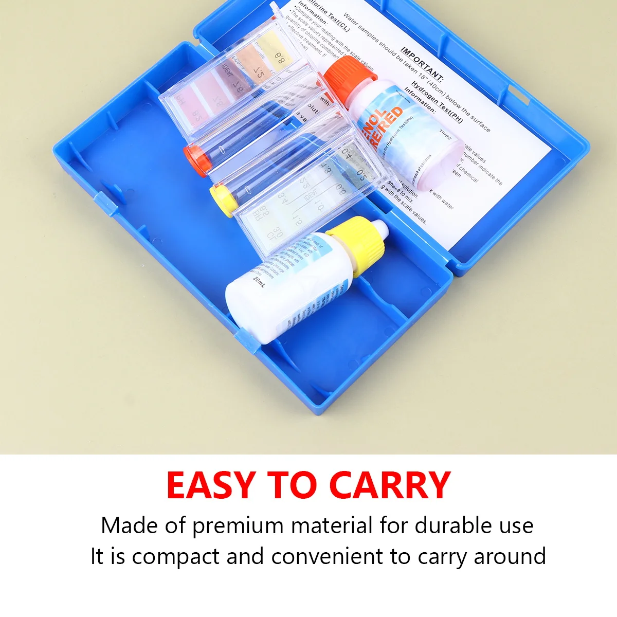 

1 set Water Quality Testing Reagents PH Test Liquid Swimming Pool Reagent Chemistry Solution High Precision Widely Used