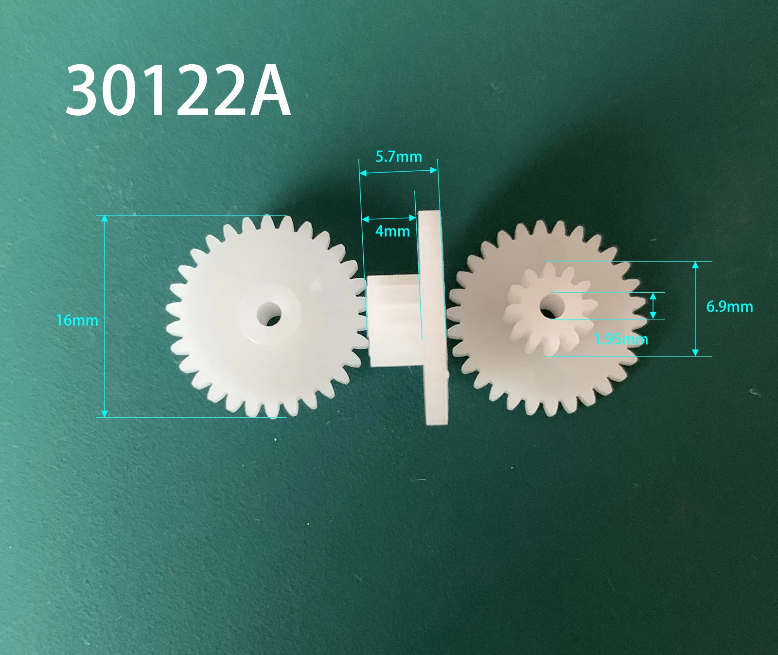 30122A 0.5M Plastic POM Gear Diameter 16mm 30 Teeth 12 Teeth Double Layer Gear 2mm Hole DIY Toy Parts Accessories