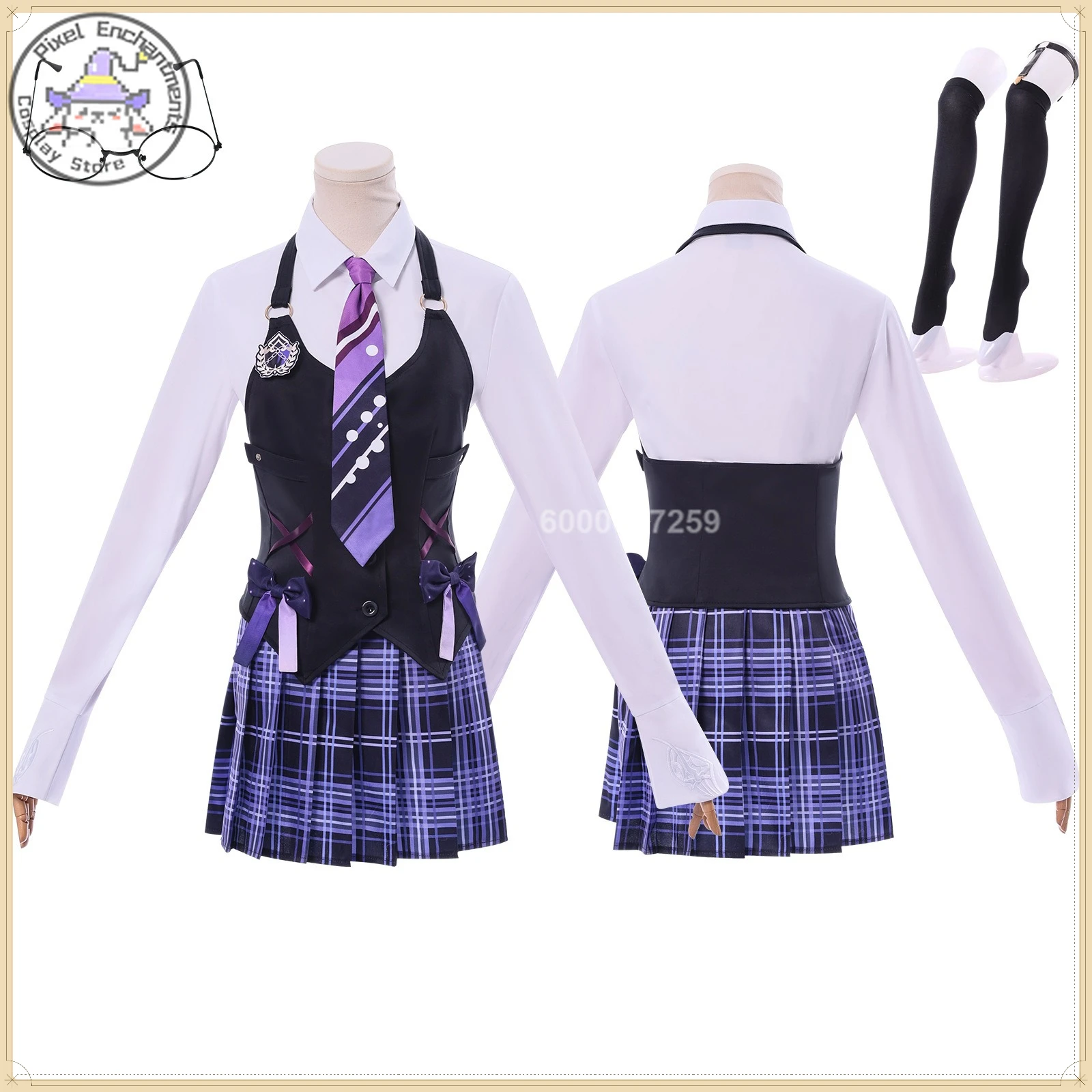 

Горячая игра Yumemi-zuki Mizuki Ролевой костюм Зеленый парик с хвостиком + наряд горничной Полный комплект Высококачественный косплей костюм (женский)