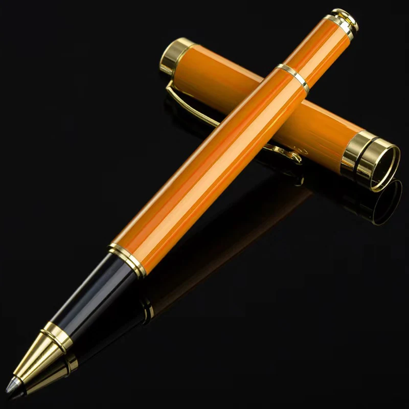 

Business Metal Roller Ball Pen 0.5mm Black Refill Luxury Ballpoint Pen for Office School Stationery Student Gift Pens