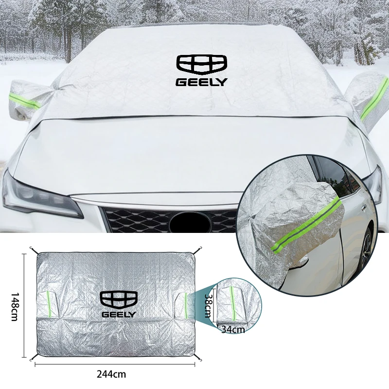 

Солнцезащитный чехол на лобовое стекло автомобиля, нетканый, для Geely Emgrand X7, EC7, Atlas, Boyue, GC6, LC, CK2, CK3, GT