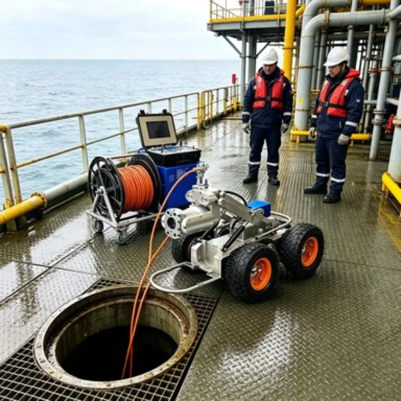 300 Underground Robotic Rov Crawler Pipe and Plumber's Inspection Camera Robot with Head Camera Shower