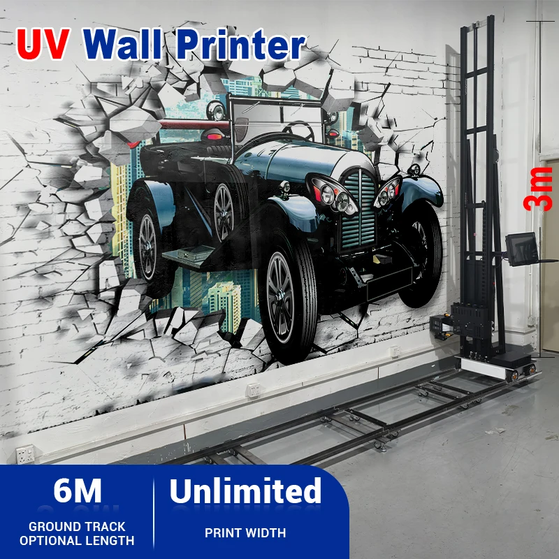 TH-UV700P Factory 3D UV طابعة نافثة للحبر جدارية عمودية طابعة جدارية داخلية وخارجية مع 3 رأس طباعة DX10