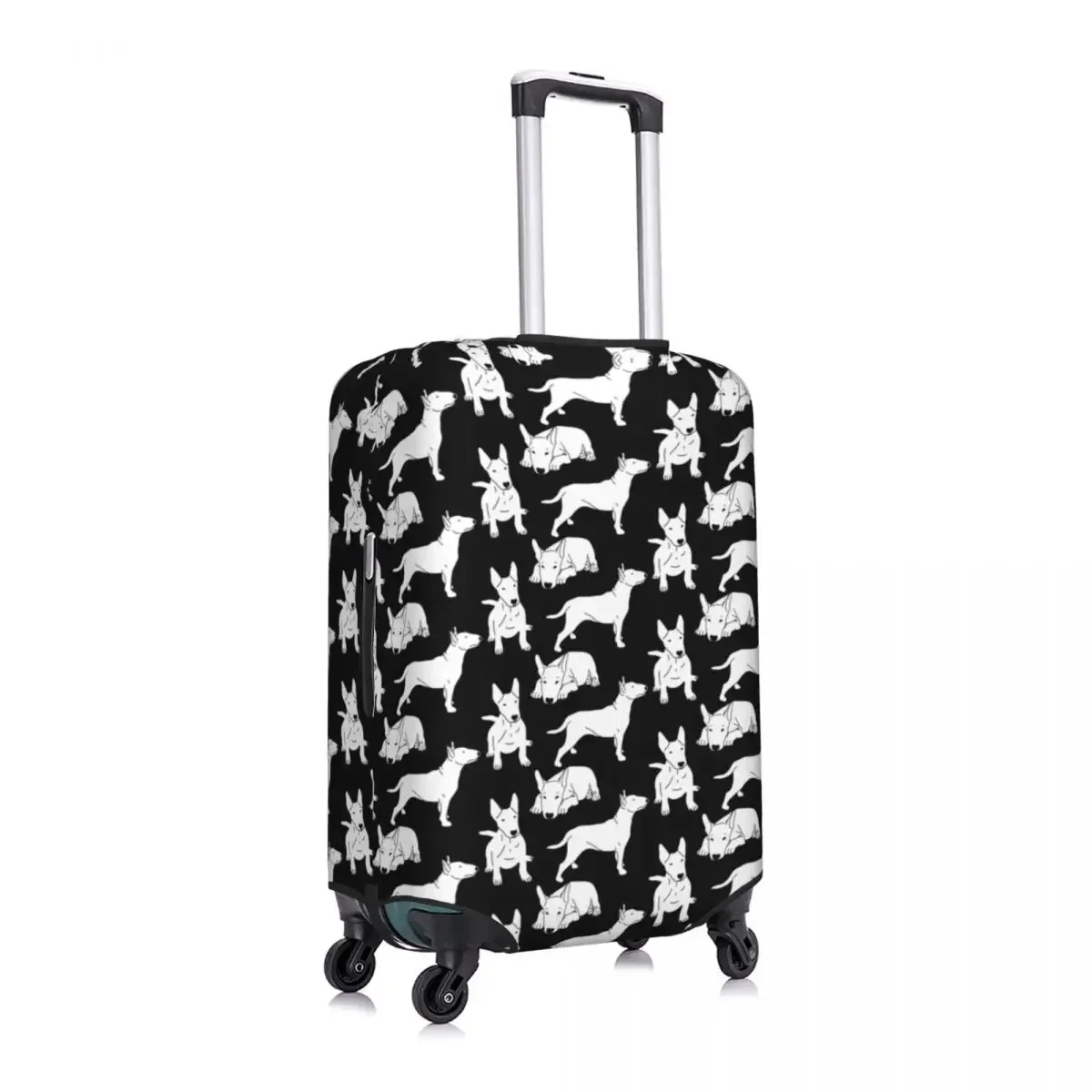 Custom Bull Terrier Dog Pattern Luggage Cover Fashion Animal Suitcase Protector Covers Suit For 18-32 inch