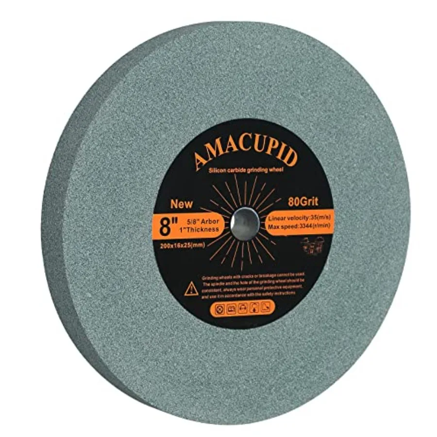 

Bench Grinder Grinding Wheel 8 inch Green Silicon Carbide Abrasive. for Sharpening Carbide Tools Products of Non-Metallic Mater