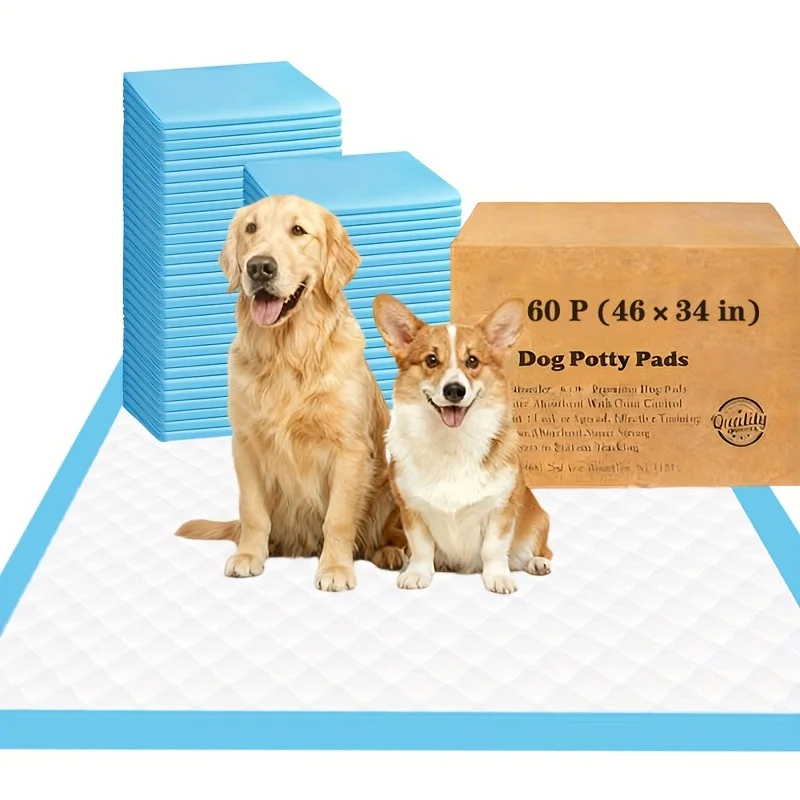 

Extra for Large XXXL Dog Urine Pads (46*34 Inches) with 6 Layers for Absorption And Leak Protection, Suitable for Large Breed Pu
