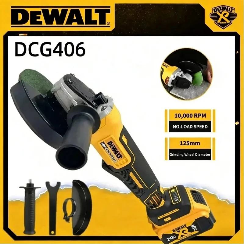 dewalt-125mm-dcg406-cordless-brushless-angle-grinder-9000rpm-cutting-machine-polishing-machine-fordewalt-batteries