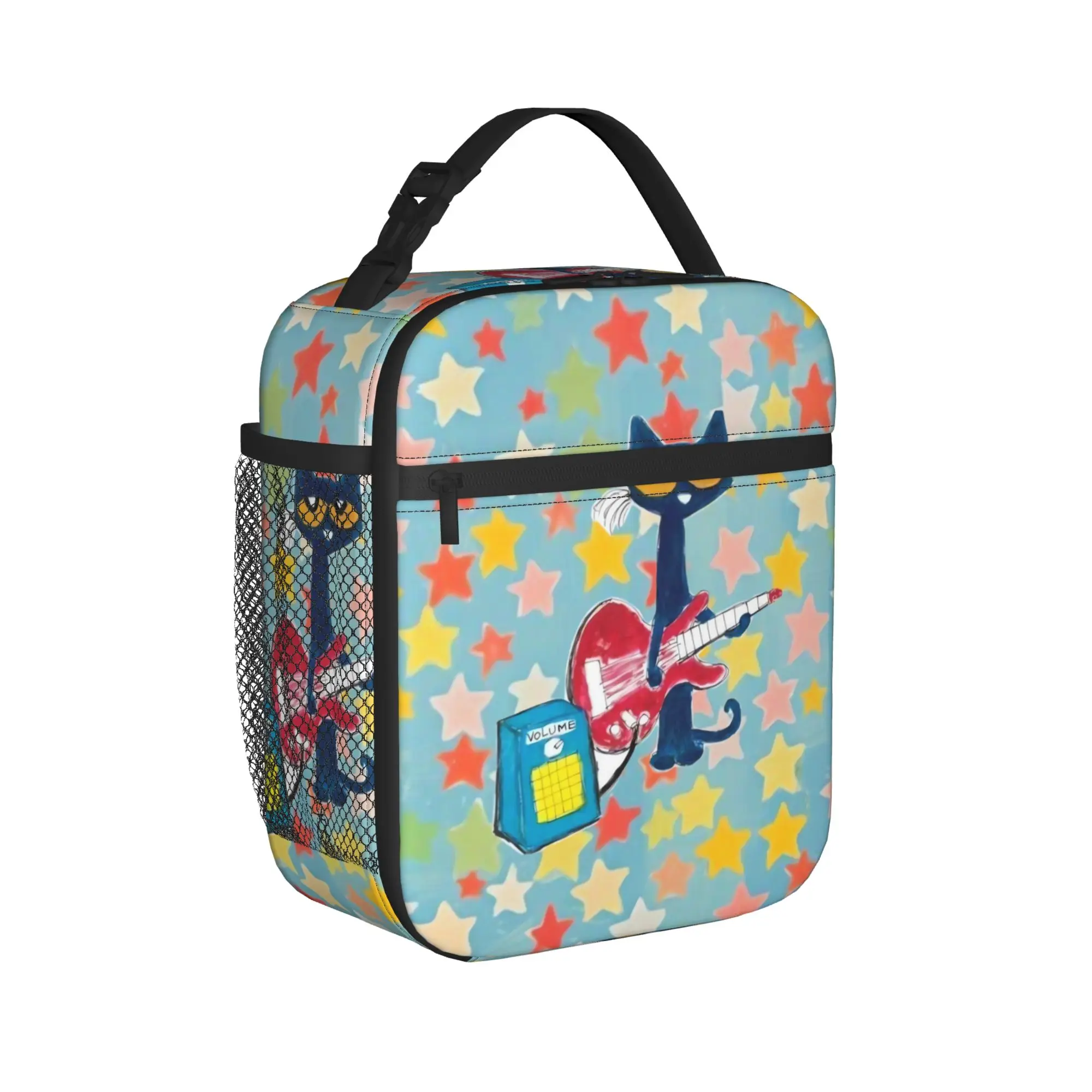 Pete the Cat and His White Shoes Lunch Bag  Fashion Lunch Box For Men Outdoor Picnic Portable Cooler Bag Graphic Tote Food Bags