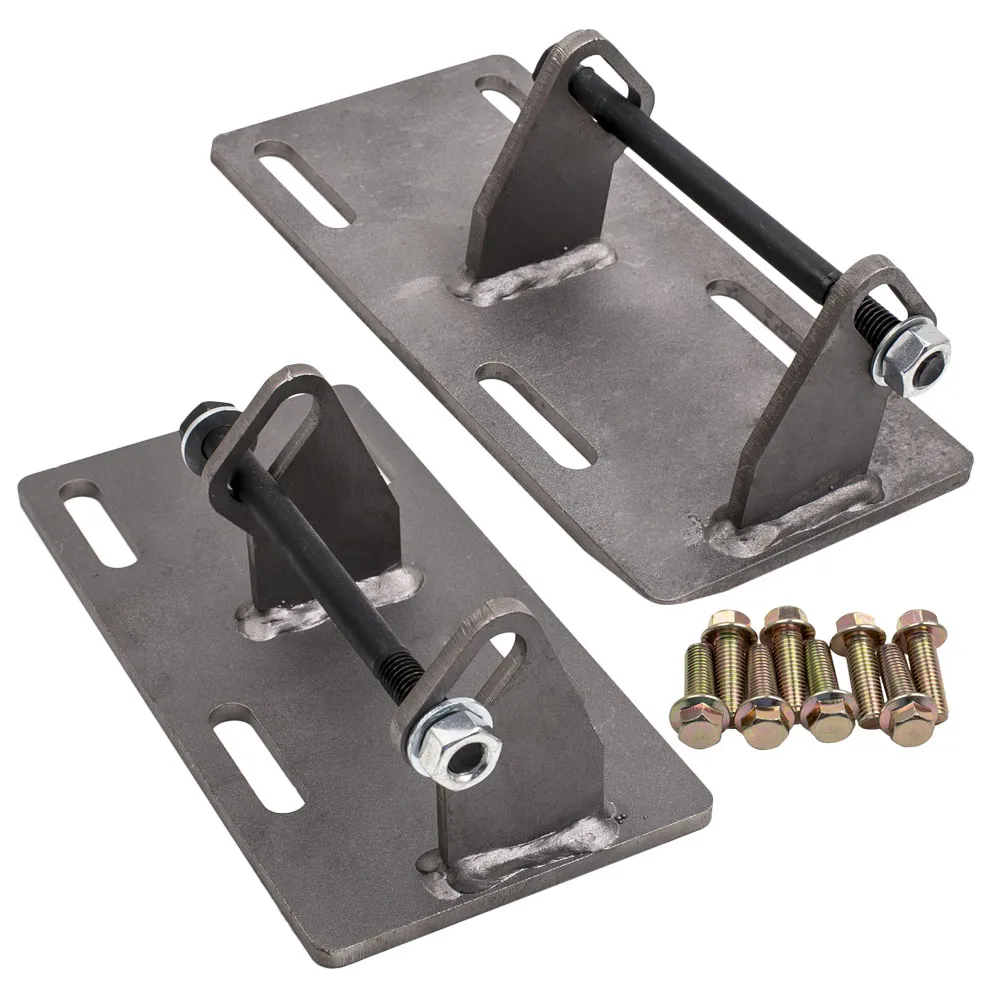 MaXpeedingrods New Pair Motor Mount Swap Conversion Adapter Plates For Chevy C10 LQ4 LQ9 1973-87