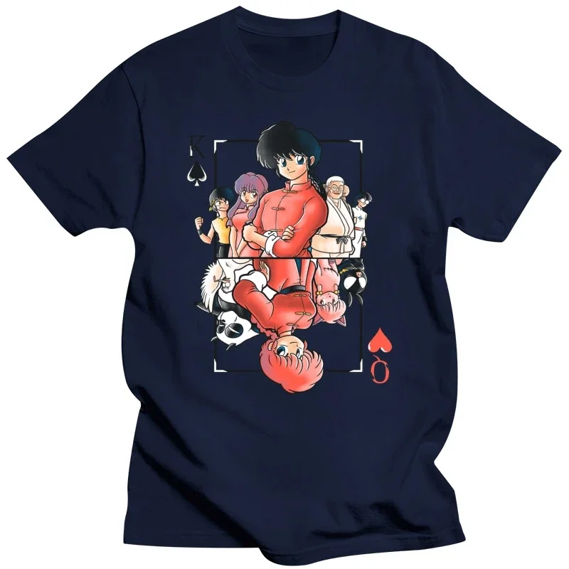 T-Shirts For Genma Fan Youth Middle Age The Old Tee Saotome Ranma 12 Funny Manga White graphic men clothing anime clothes plain