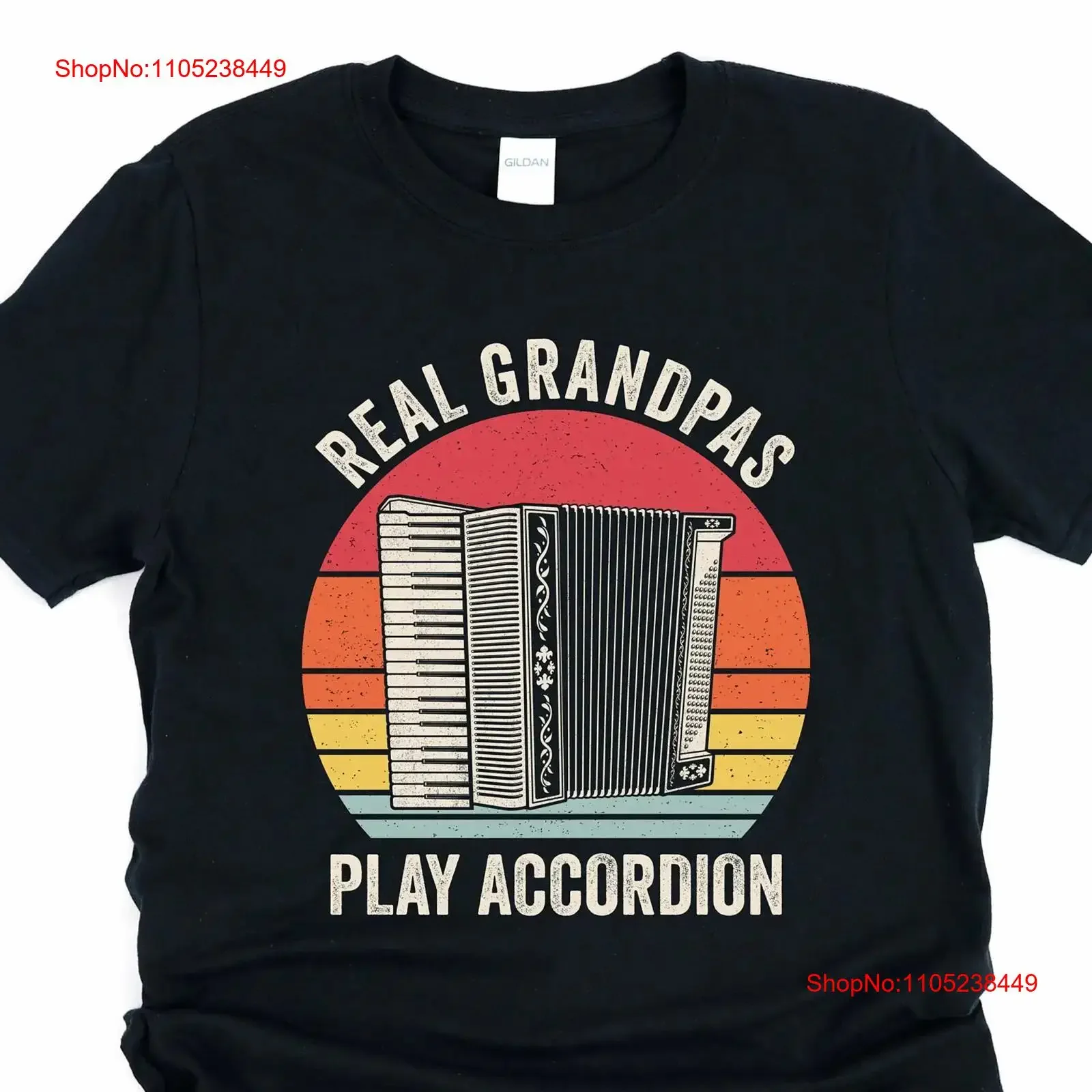 Vintage accordion T Shirt accordionist gift real grandpas play vintage Washed Breathable Stretched Casual streetwear Unisex