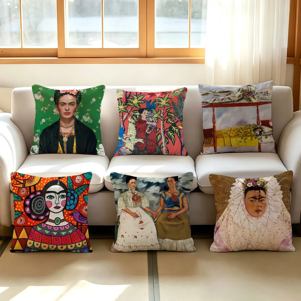 Art F-Frida K-Kahlo cushion cover Anti-dustmite Sofa Cushion Decorative Office Cover Lounge Area Indoor & Outdoor Use