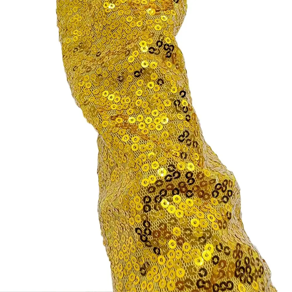 Fashion Vintage Sequins Gloves Fingerless Shining Cosplay Mittens Long Punk Performance Accessories Party Club