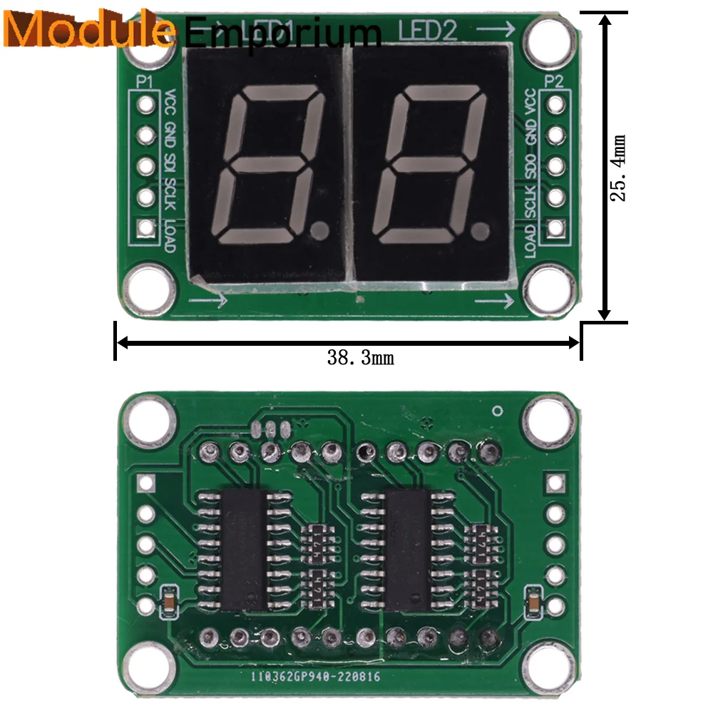 Static drive 2 3 4 segment Digital Tube LED Display Module 2 Digital 74HC595 tube 100% new original