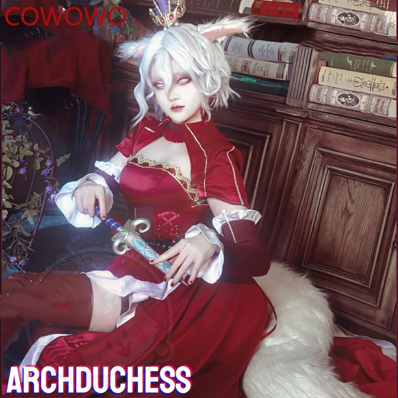 COWOWO Game Identity V Archduchess Bloody Queen Cosplay Costume Identity V Mary New Skin Archduchess Cosplay Costume and Wig