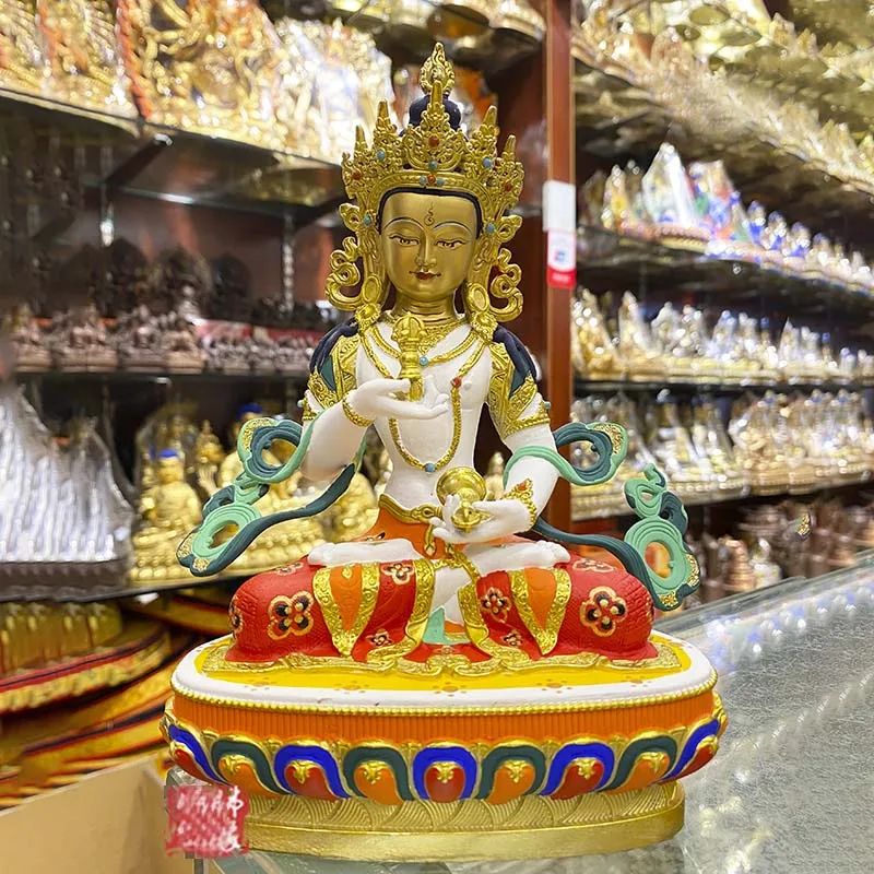 high grade colored draw Good Buddha statue bless family Safety luck Vajra Sakyamuni Vajrasattva Painted