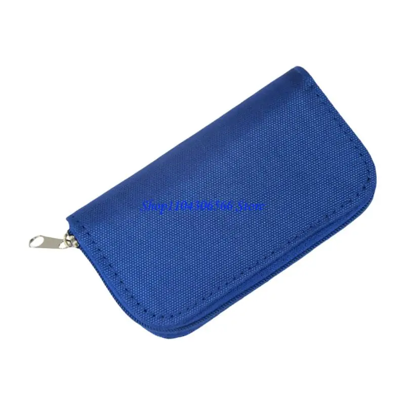 02DD Practical EVA Nylon Memory Card Wallet Large Capacity Storage Organizers Card Carrying Case Holder Wallet