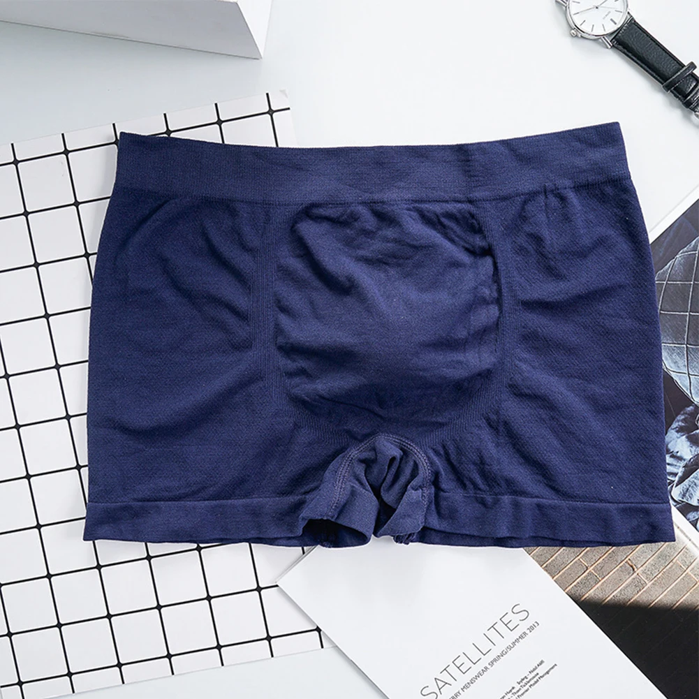 

1pc One Size Men's Middle Waist Breathable Boxershorts Trunk Underwear Underpants Elastic Panties Boxers
