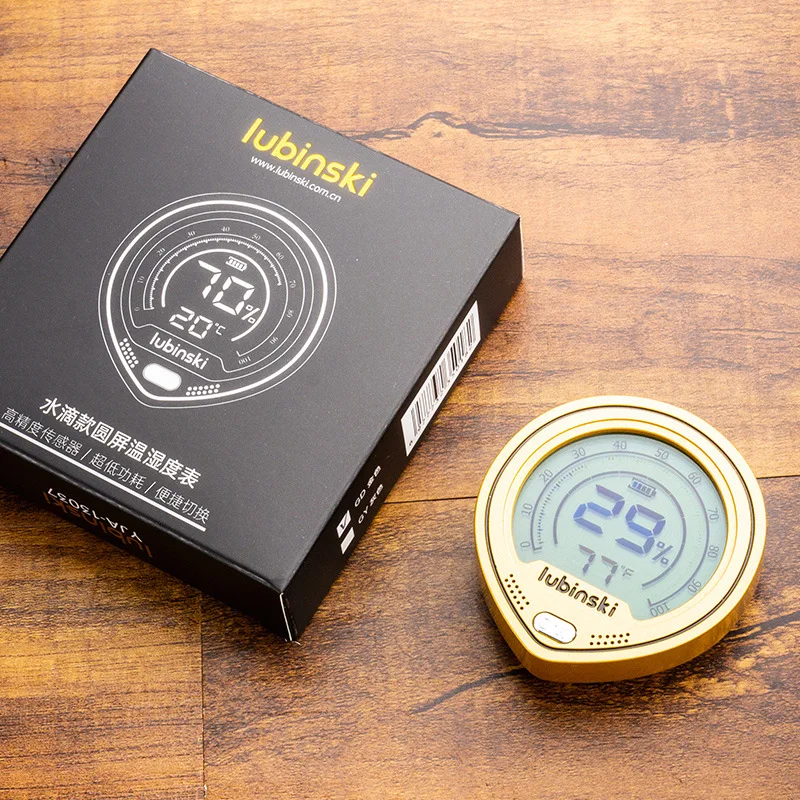 Electronic Digital Double Display Meter Temperature Humidity Meter High Sensitivity Hygrometer Cigar Accessories