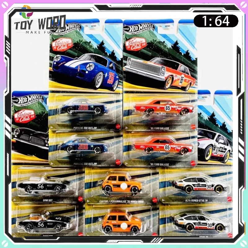 

Новая коллекционная модель автомобиля Hot Wheels HRT81 Silver Label Series Retro Racing 1:64, 2026 года, имитация гоночного автомобиля, подарок на день рождения