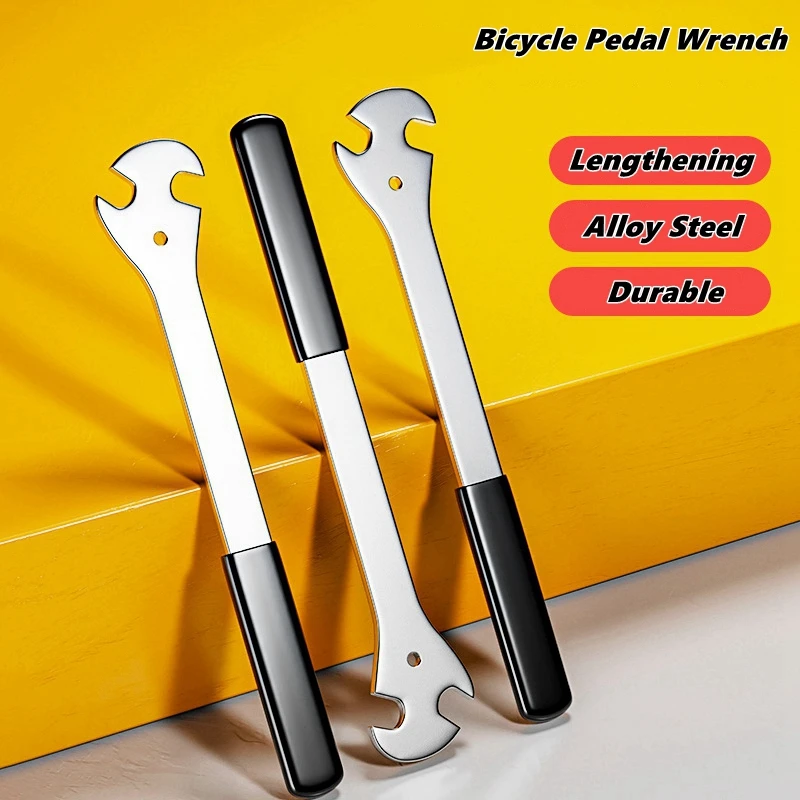 

342mm Extra Long Bike Pedal Wrench, Professional Durable Spanner Tool for Bicycle Pedal Installation & Removal