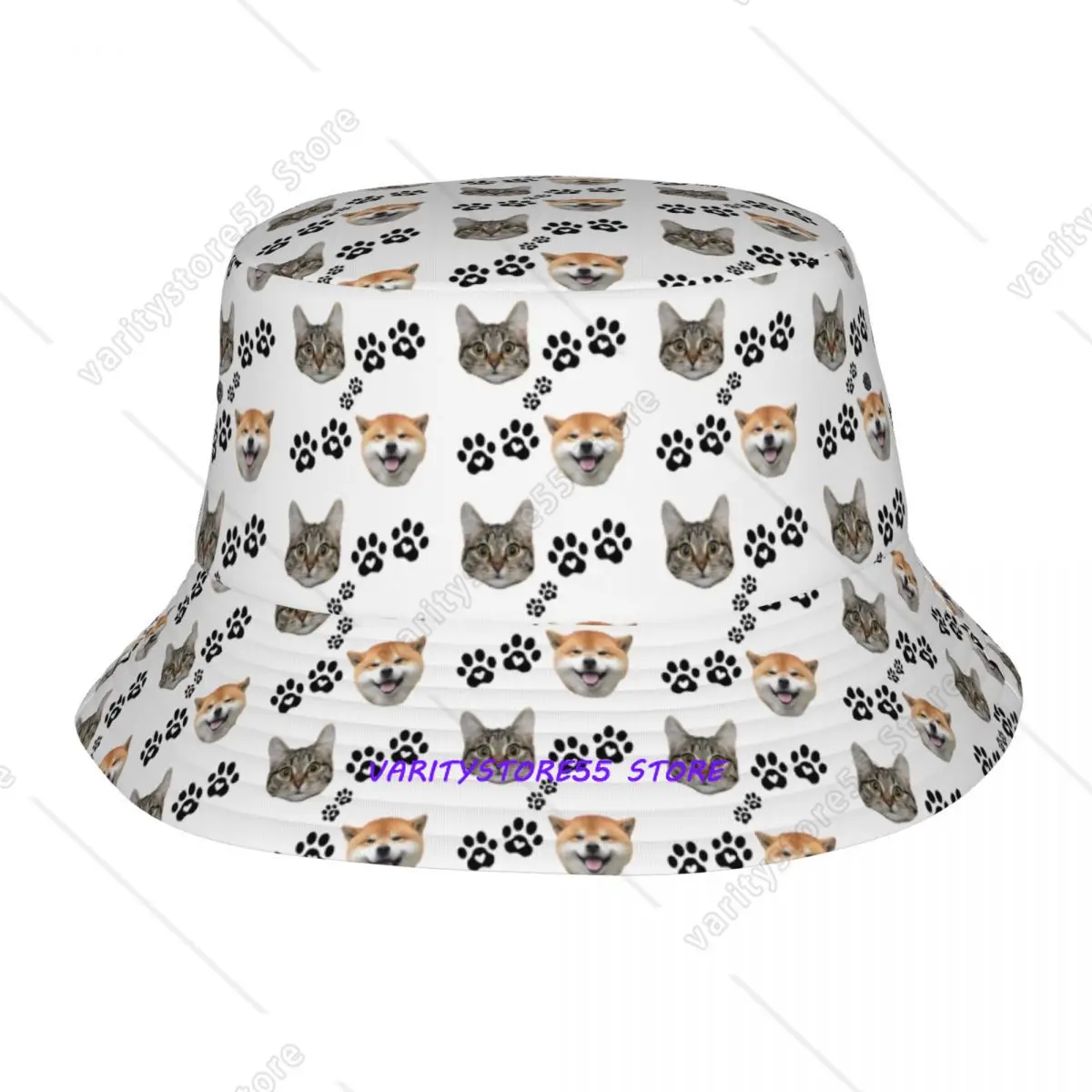 Personalized DIY Your Pet Pictrure Bucket Hat for Women Summer Vocation Dog Cat Sun Hat for Vacation Fisherman Hats Session Hat