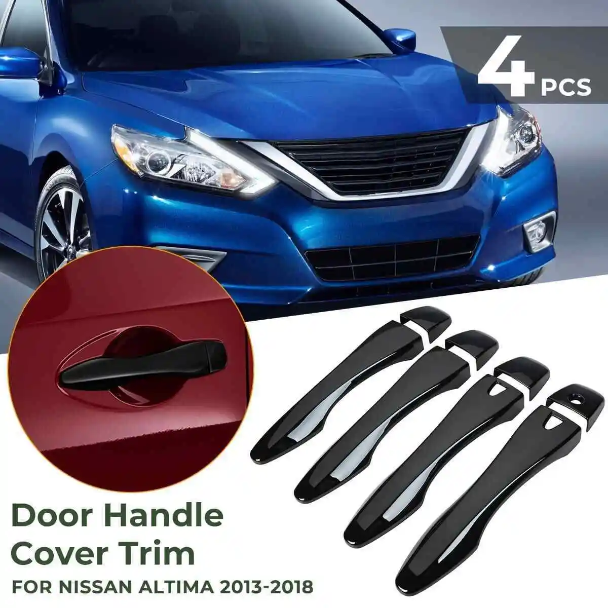 For Nissan Altima 2013 2014 2015 2016 2017 2018 Car Door Handle Cover Sticker Moulding Trim Exterior Protective Accessories