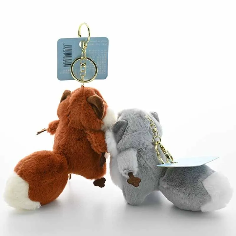 Creative Press Squeak Little Squirrel Plush Toy Keychain Pendant Kids Stress Relieving Toy Cartoon Cute Squirrel Plush Toy Gifts