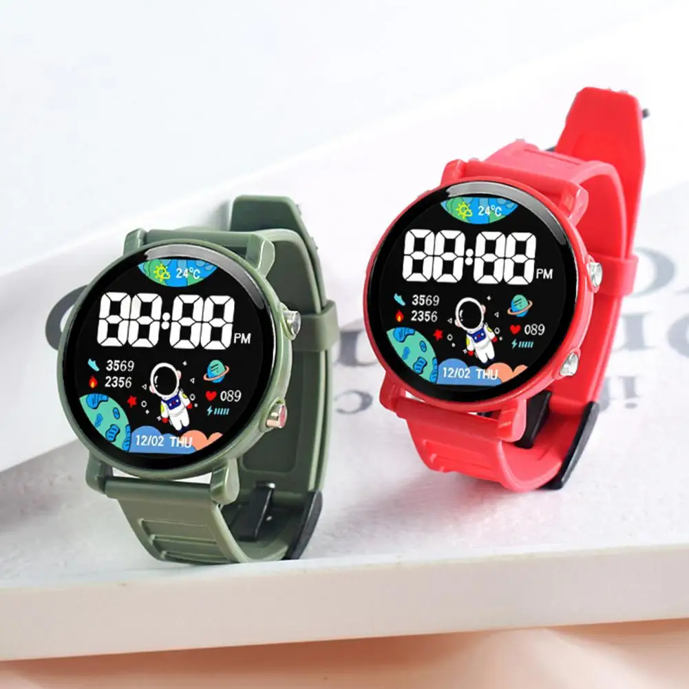 Accurate Time Led Watch Waterproof Led Sports Watch for Kids Large Font Display Accurate Time Boys Girls Silicone Digital Watch