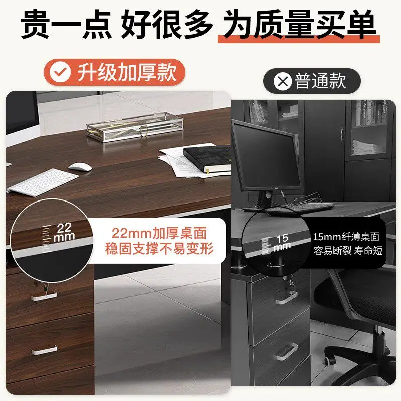 Minimalist Modern Home Office Desk Locking Drawers Executive Administrative Staff Computer Tables Workstation Office Furniture
