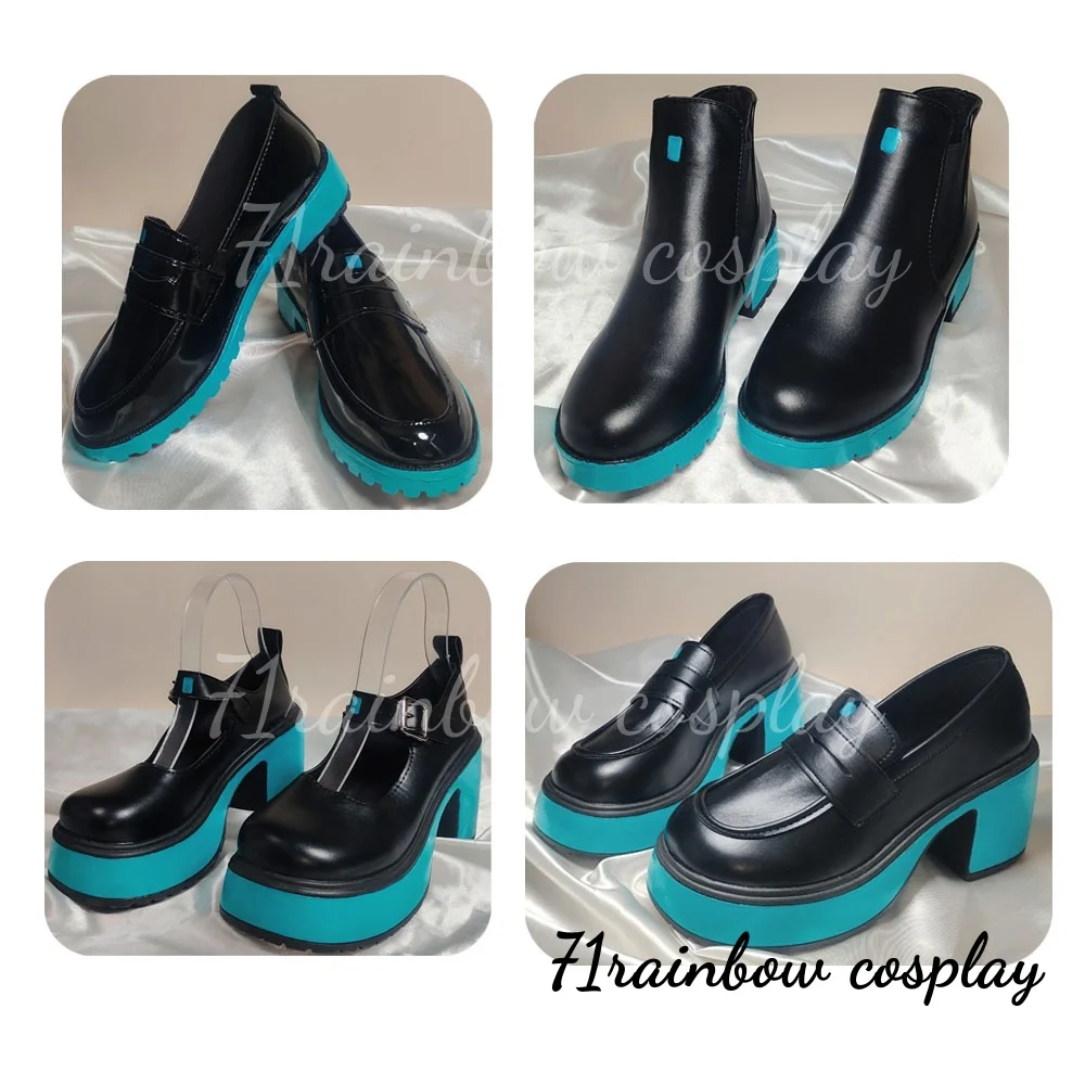 Mikuu Shoes Anime Mikku JK Formula Cosplay Shoes Miku Cosplay Boots Shoes