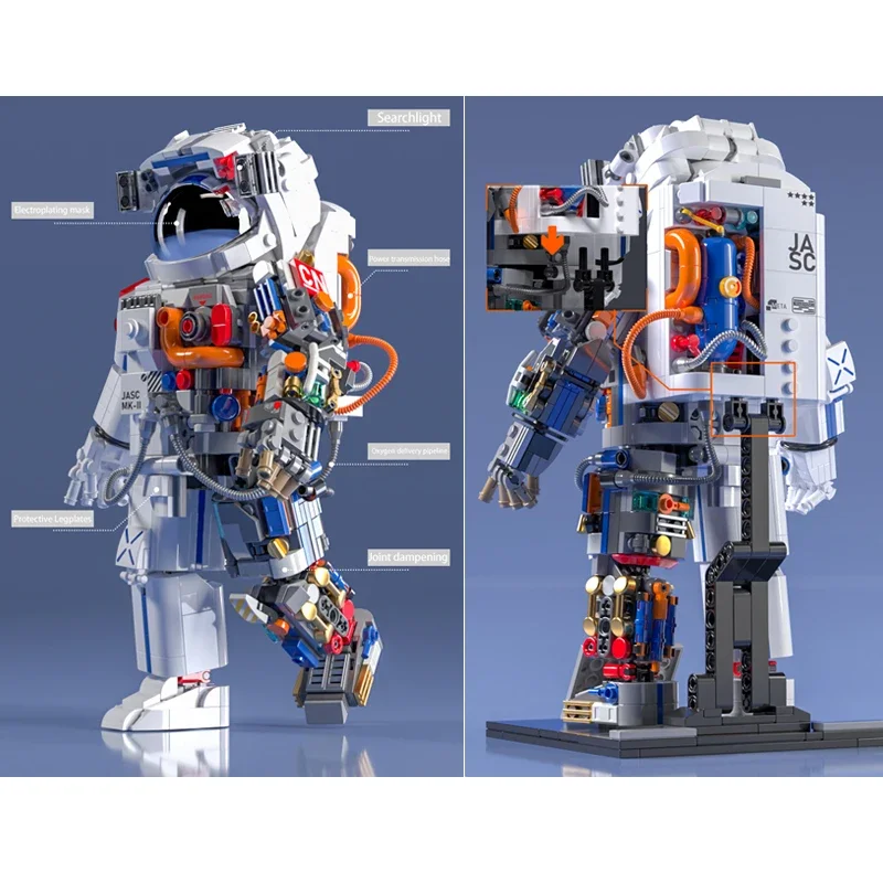 

JAKI Creative Spaceman Bricks Aerospace Model Astronaut Building Blocks Space Explore Figure DIY Assembly Toy for Kids Boys Gift