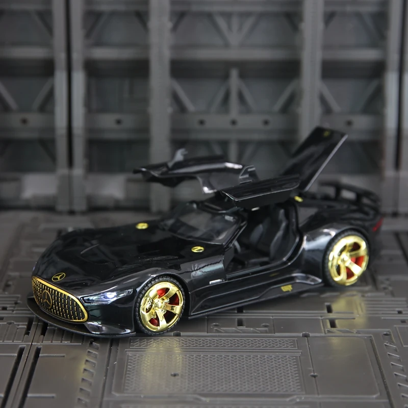 

1:32 AMG VISION GT модель суперкара из сплава, украшение автомобиля, двери и багажник можно открыть, детский игрушечный автомобиль в подарок
