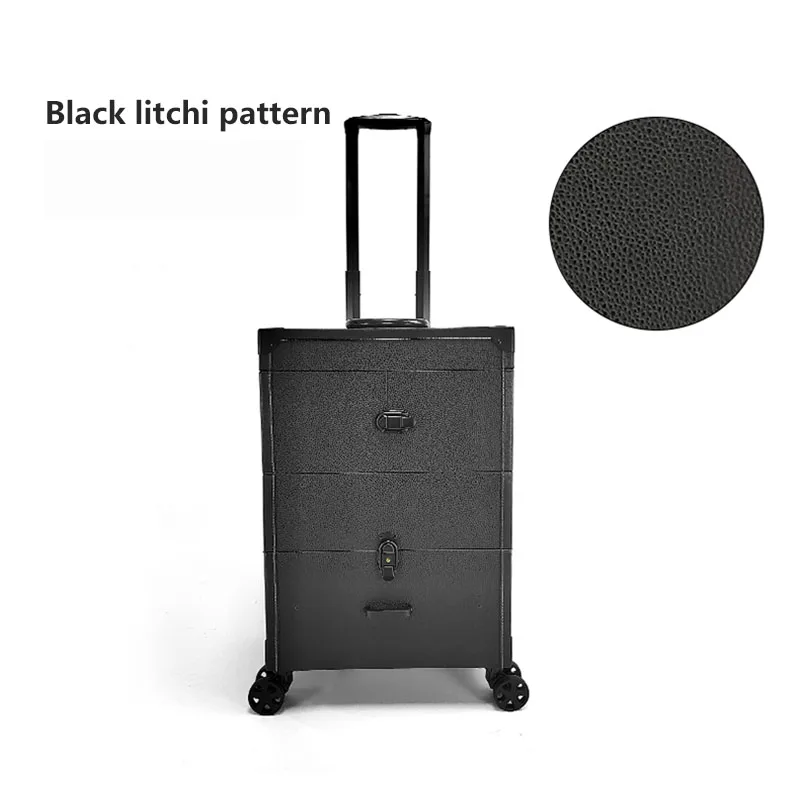 Professional Makeup Artist Manicure Lady's Big Suitcase Storage Travel Box Folding Carry-On Rolling Luggage-Bags Trolley Case