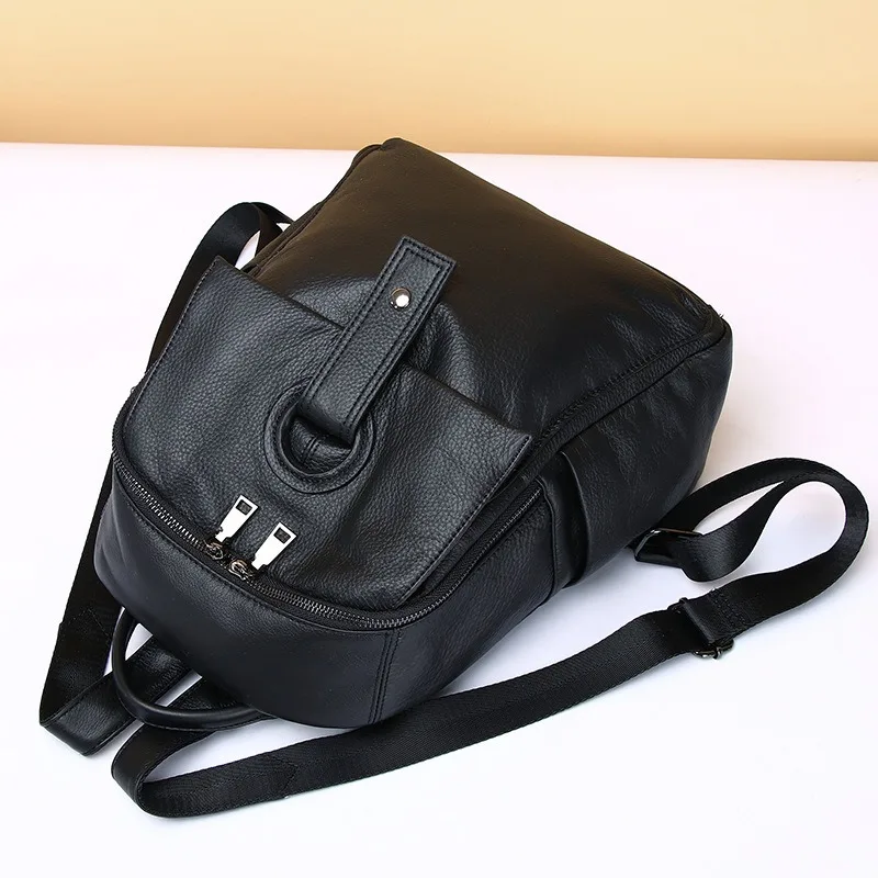 Zency Fashion Leather Luxury Women Small Backpack Female Shopper Shoulder Bags Satchel Rucksack Commuter 2026 Travel Knapsack
