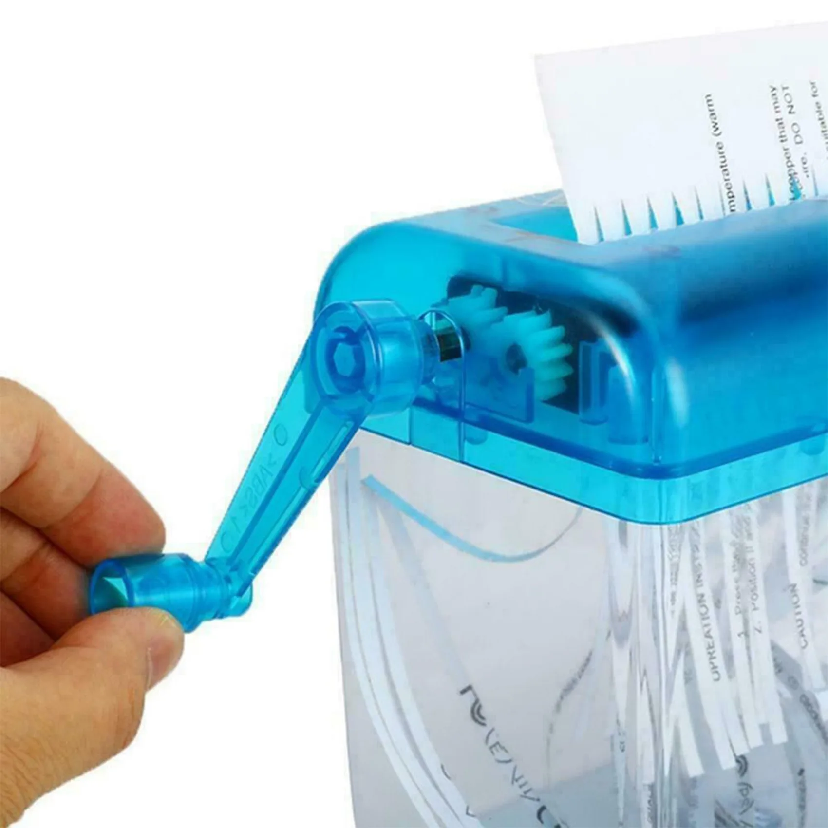 New Mini Blue Shredder Crusher Destroyer Paper Documents Cutting Machine