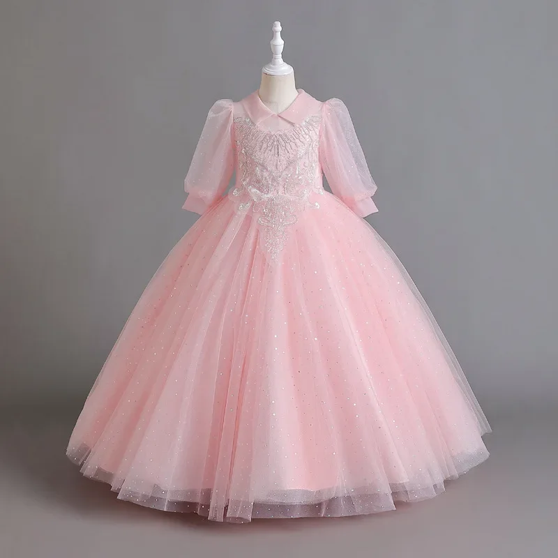 robe-pour-enfants-a-manches-longues-robe-de-soiree-en-dentelle-brodee-de-fleurs-pour-filles-robe-de-demoiselle-d'honneur-pour-noel-ceremonie-fete-vetements-pour-enfants