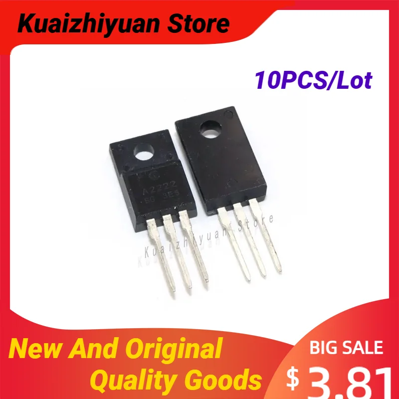 10PCS/Lot New And Original 2SA2222 2SC6144 A2222+C6144 TO-220F PNP, -50V, 230MHz, 25W, -10A, 150 hFE Quality Goods